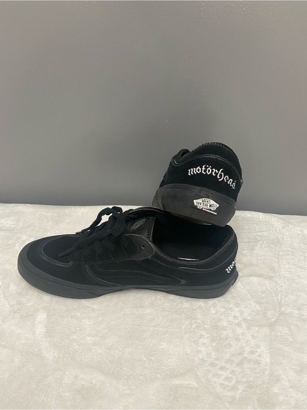 VANS x MOTORHEAD Skate Rowley Black/Black Suede Limited Edition Mens 8 New